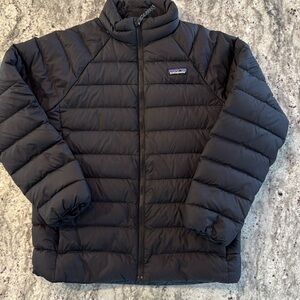 Patagonia Kids unisex boy girl Down sweater jacket black large 12 EUC mint!
